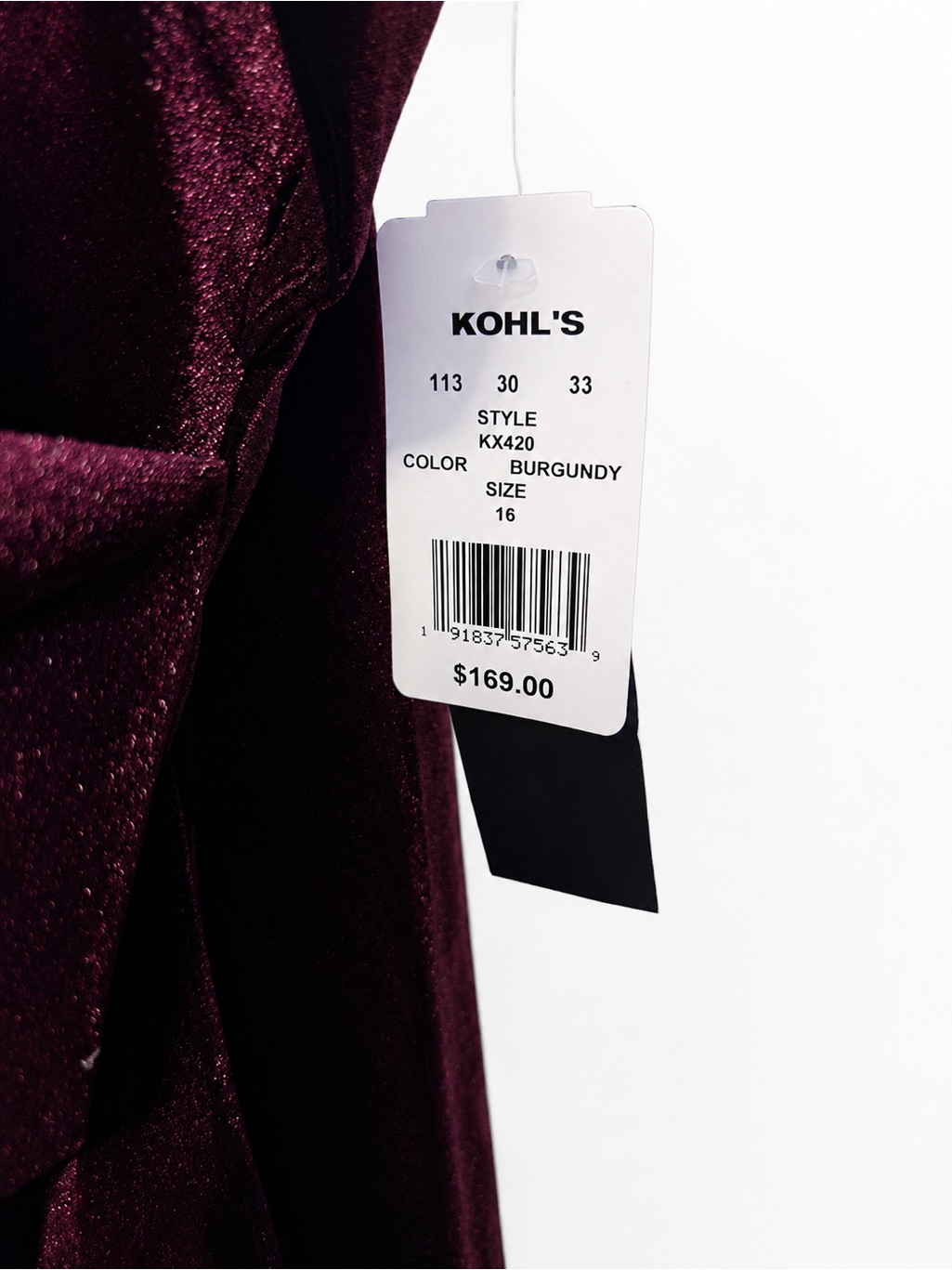Nwt Burgundy Velvet Crisscross Halter Formal Maxi Dress Size 16 — image 5 of 5